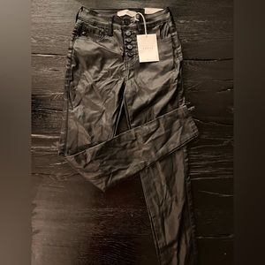 Sz 1/24 NWT KanCan high rise ankle skinny faux leather pant